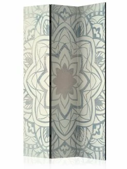 Artgeist Paravent Winter Mandala [Room Dividers] In Grau,Braun,Creme