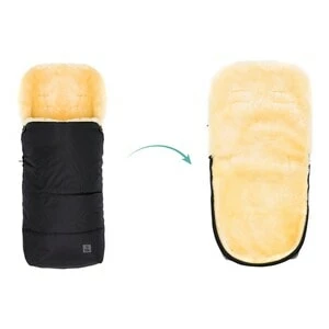 Babycab Lammfell-Winter-Fußsack Lulea Für Kinderwagen, Buggy In Schwarz 2 Babycab Lammfell-Winter-Fußsack Lulea Für Kinderwagen, Buggy In Schwarz – Bild 2