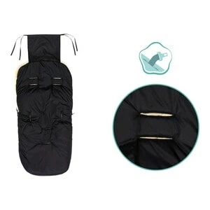 Babycab Lammfell-Winter-Fußsack Lulea Für Kinderwagen, Buggy In Schwarz 4 Babycab Lammfell-Winter-Fußsack Lulea Für Kinderwagen, Buggy In Schwarz – Bild 4