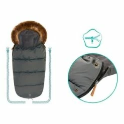 Babycab Winter-Fußsack Vaala Für Kinderwagen, Sportwagen, Buggy In Grau -JYOKO-Shop babycab winter fusssack vaala fur kinderwagen sportwagen buggy in grau 3