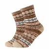 Camano Socken Cosy Double Layer Winter In Taupe