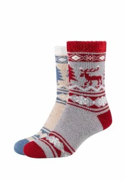 Camano Socken Im 2er Pack Cosy Winter In Light Grey Melange