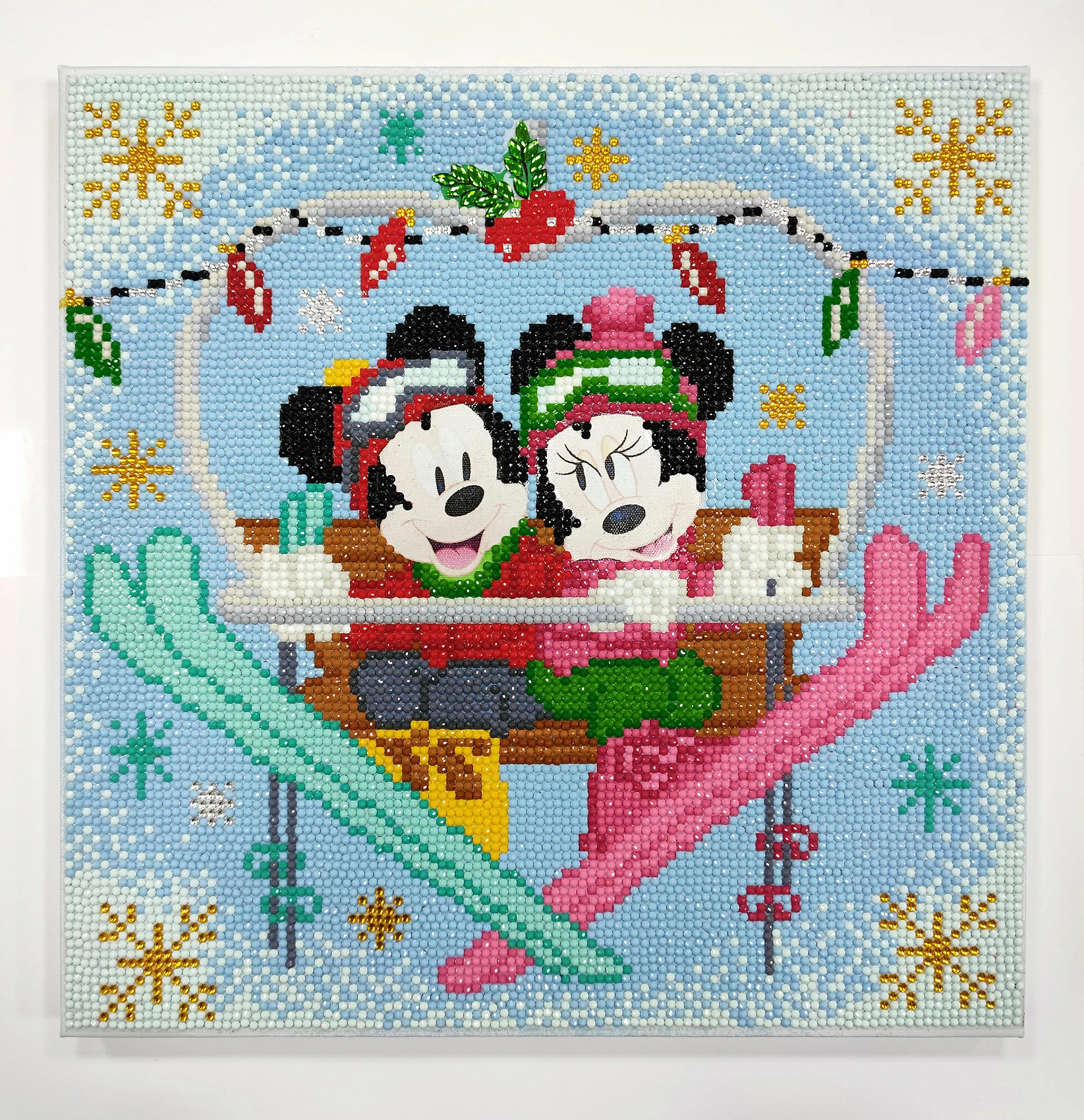 Craft Buddy Winter Mickey And Minnie, 30x30cm Crystal Art Kit 1 Craft Buddy Winter Mickey And Minnie, 30x30cm Crystal Art Kit