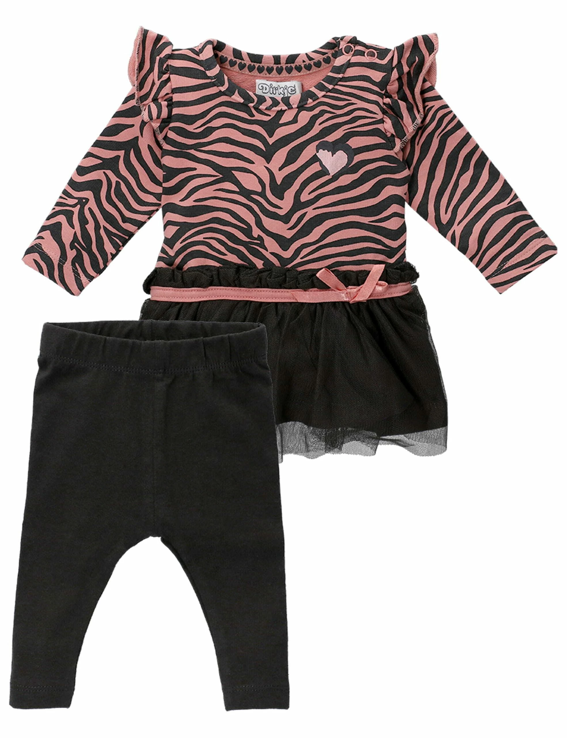 Dirkje 2tlg Set Kleid + Hose Herbst, Winter In Dunkelgrau Rosa 1 Dirkje 2tlg Set Kleid + Hose Herbst, Winter In Dunkelgrau Rosa