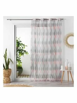 JYOKO-Shop -JYOKO-Shop douceur dinterieur gardine winter in rosa grau 1