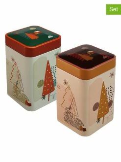 Eigenart 2er-Set: Teedosen "Winter Trees" In Bunt - 100 G