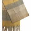 Enflame Weicher Winter Schal Vintage Fashion Muster Deckenschal In Beige