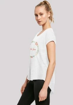 F4NT4STIC Long Cut T-Shirt Winter Time In Weiß -JYOKO-Shop f4nt4stic long cut t shirt winter time in weiss 6