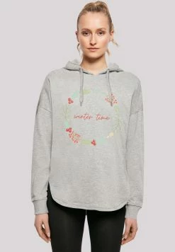 F4NT4STIC Oversized Hoodie Winter Time In Grau -JYOKO-Shop f4nt4stic oversized hoodie winter time in grau 2