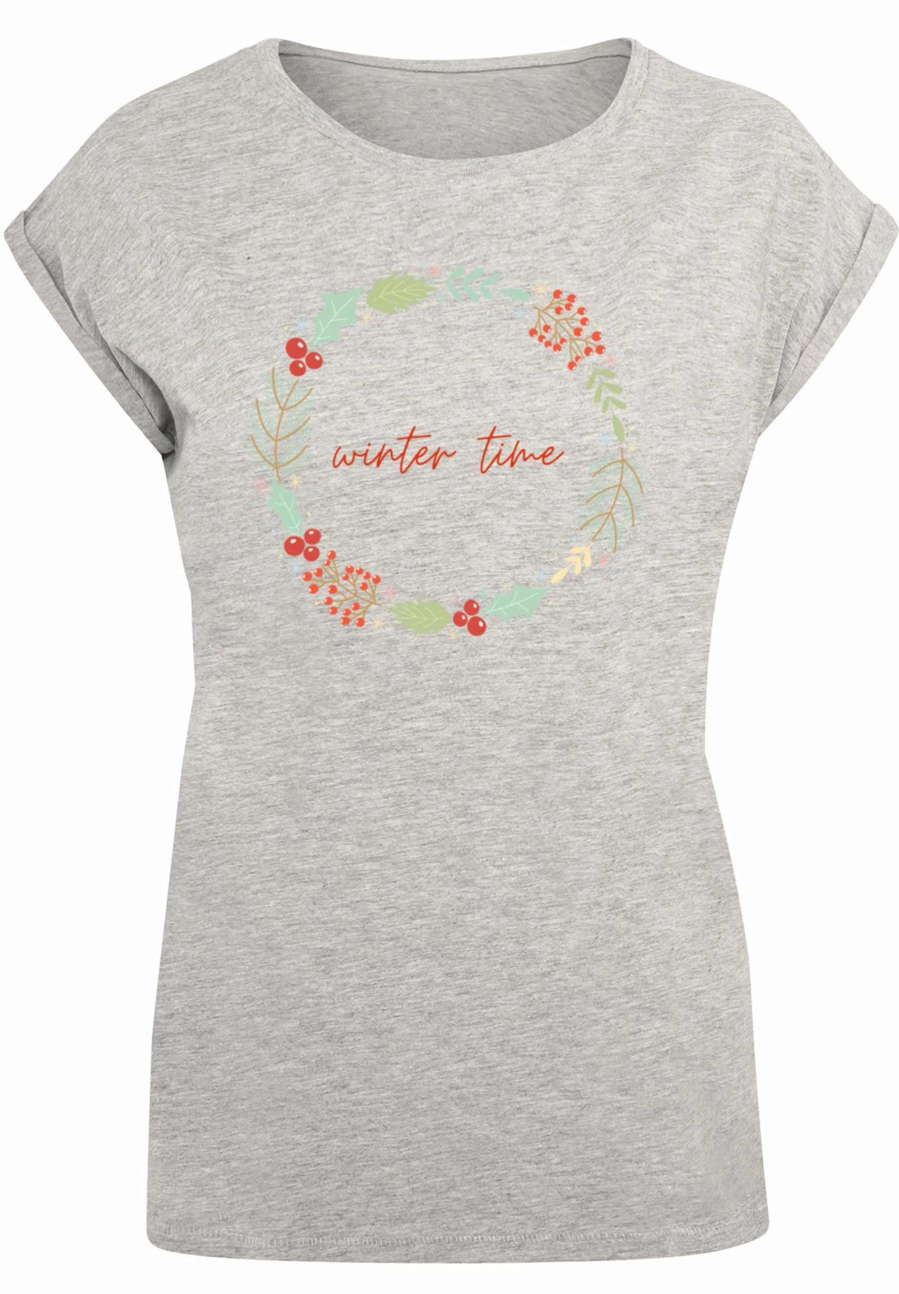 F4NT4STIC T-Shirt Winter Time In Grau Meliert 1 F4NT4STIC T-Shirt Winter Time In Grau Meliert