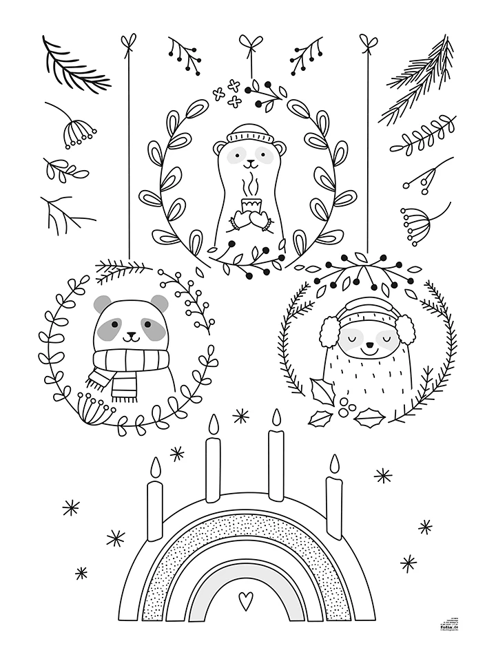 FOLIA 15tlg. Kreativset "Fensterbilder Cosy Winter" In Weiß/ Bunt 8 FOLIA 15tlg. Kreativset "Fensterbilder Cosy Winter" In Weiß/ Bunt – Bild 8