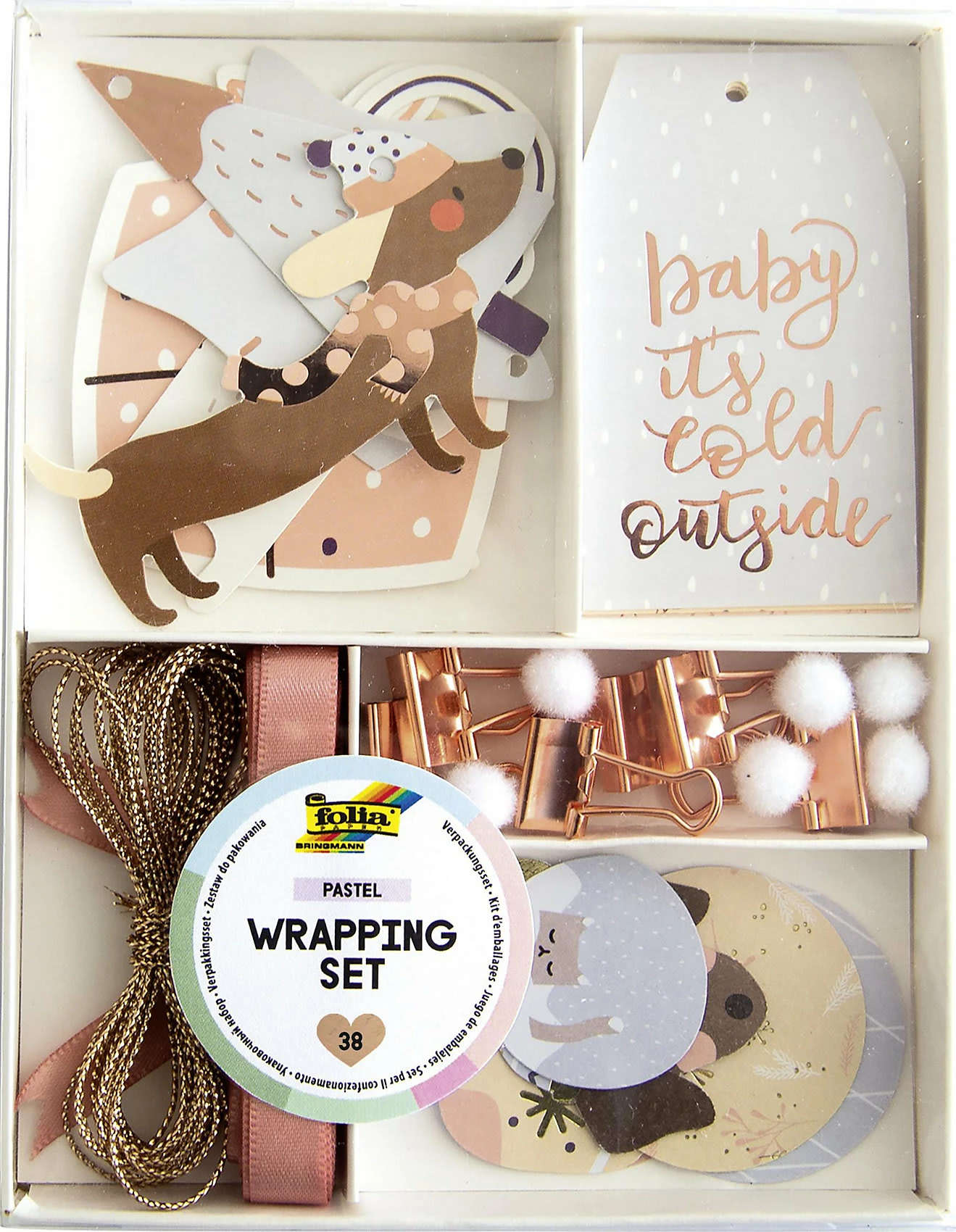 FOLIA Verpackungs Set WINTER WONDERLAND, 38-teilig 2 FOLIA Verpackungs Set WINTER WONDERLAND, 38-teilig – Bild 2