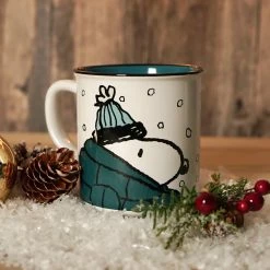 Geda Labels Tasse Peanuts Winter Emaille-Optik 400ml 5 Geda Labels Tasse Peanuts Winter Emaille-Optik 400ml -JYOKO-Shop geda labels tasse peanuts winter emaille optik 400ml 2