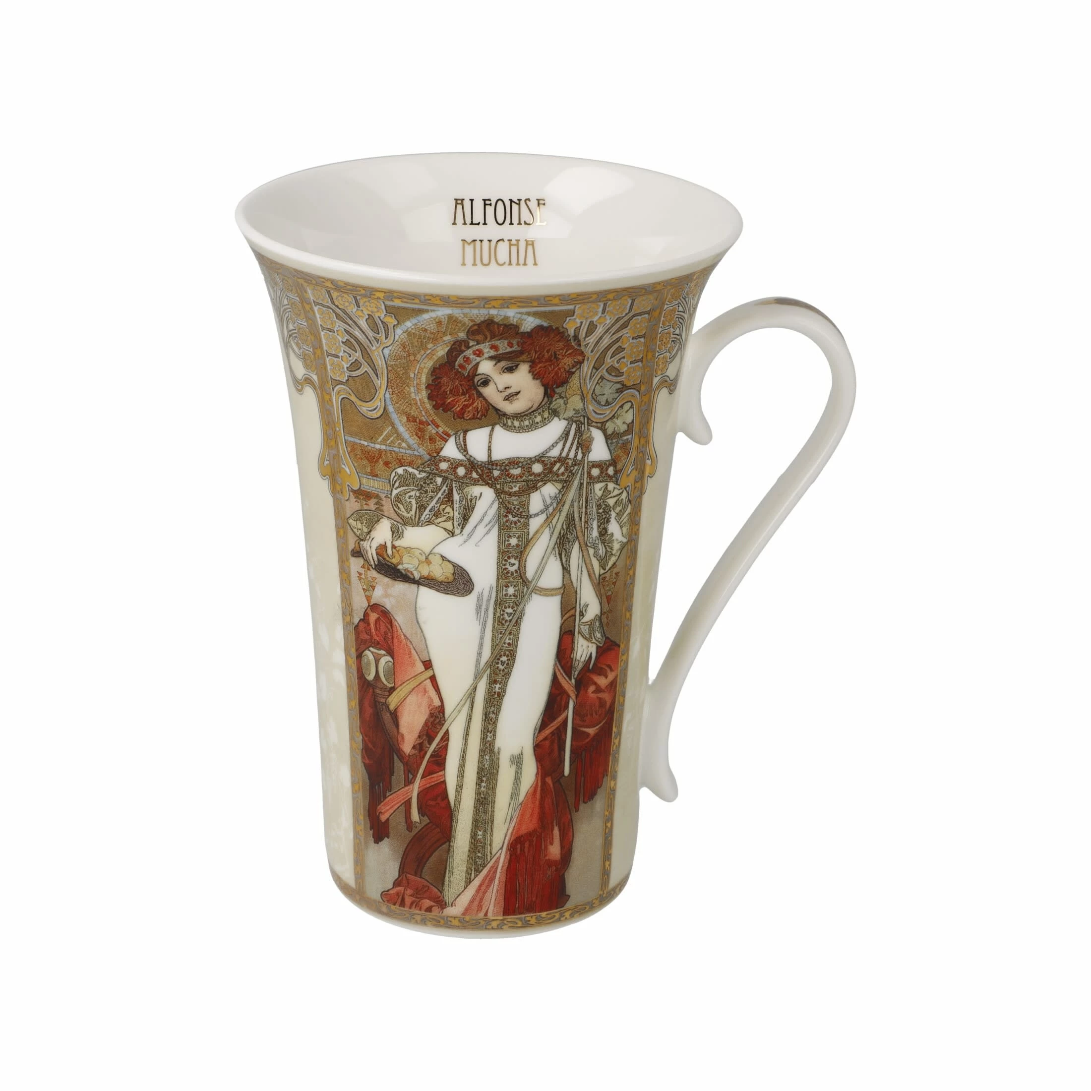 Goebel Künstlertasse " Alphonse Mucha - Herbst / Winter " In Mehrfarbig 1 Goebel Künstlertasse " Alphonse Mucha - Herbst / Winter " In Mehrfarbig