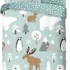 GOOD MORNING Kinder-Wendebettwäsche "Winter" Renforcé Mit Reißverschluss, 135 X 200...