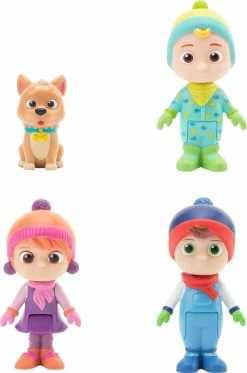 JAZWARES CoComelon - Familie 4er Figuren-Set - Winter
