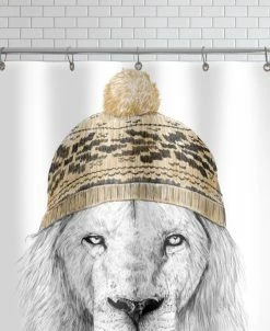 Alternative view of Juniqe Duschvorhang "Winter Is Here" In Braun & Grau