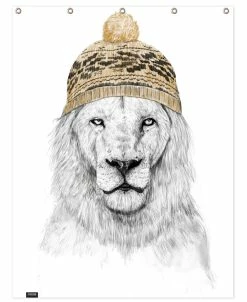 Juniqe Duschvorhang "Winter Is Here" In Braun & Grau