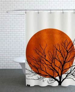 Juniqe Duschvorhang "Winter Sunset" In Rot & Schwarz -JYOKO-Shop juniqe duschvorhang winter sunset in rot and schwarz 2