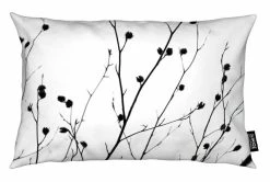 Juniqe Kissen "Winter Silhouettes 2" In Schwarz & Weiß