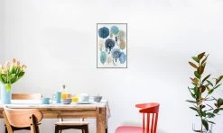 Juniqe Poster In Kunststoffrahmen "Winter Forest" In Blau & Grün -JYOKO-Shop juniqe poster in kunststoffrahmen winter forest in blau and grun 3