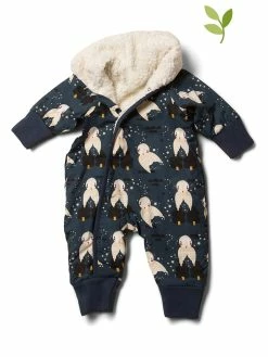 Little Green Radicals Plüschoverall "Winter Owls" In Dunkelblau