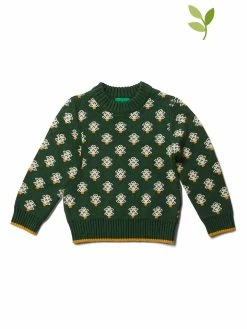 Little Green Radicals Pullover "Winter Forest" In Dunkelgrün