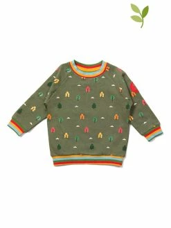 Little Green Radicals Sweatshirt "Winter Woods" In Khaki
