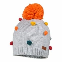 Maximo Winter-Strickmütze Bommel In Grau