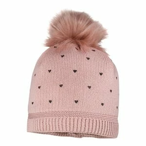 Maximo Winter-Strickmütze Herzen In Rosa 1 Maximo Winter-Strickmütze Herzen In Rosa