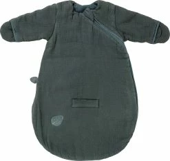 NATTOU LUNA & AXEL Schlafsack 60 Cm Winter Wickeln Dunkelgrün Mit Ärmel Und...