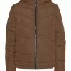 Noisy May Warme Puffer Stepp Jacke Winter Mit Kapuze NMDALCON In Braun