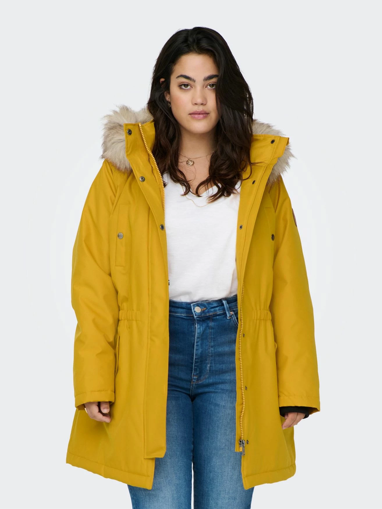 ONLY CARMAKOMA Parka Mantel Winter Jacke Große Übergröße Curvy Plus Size In Gelb 1 ONLY CARMAKOMA Parka Mantel Winter Jacke Große Übergröße Curvy Plus Size In Gelb