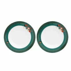 Pip Studio 2er-set: Geschirr "Set/2 Deep Plate Winter Wonderland" In Grün - 21.5cm
