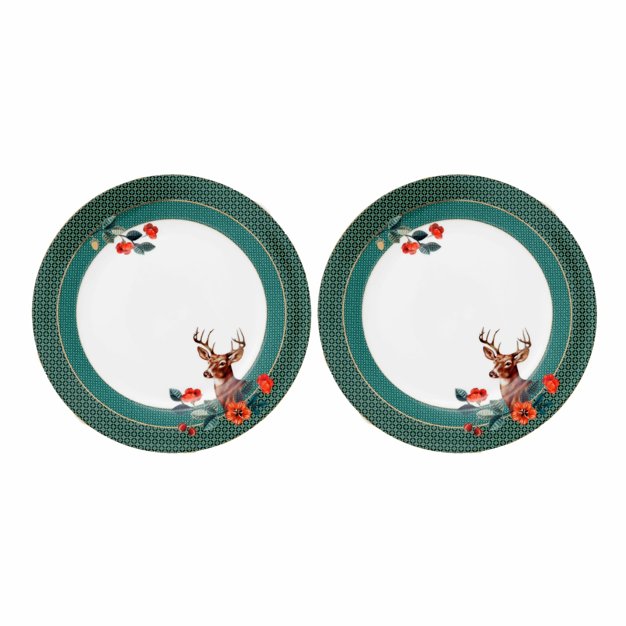 Pip Studio 2er-set: Geschirr "Set/2 Plate Winter Wonderland" In Grün - 26,5cm 1 Pip Studio 2er-set: Geschirr "Set/2 Plate Winter Wonderland" In Grün - 26,5cm