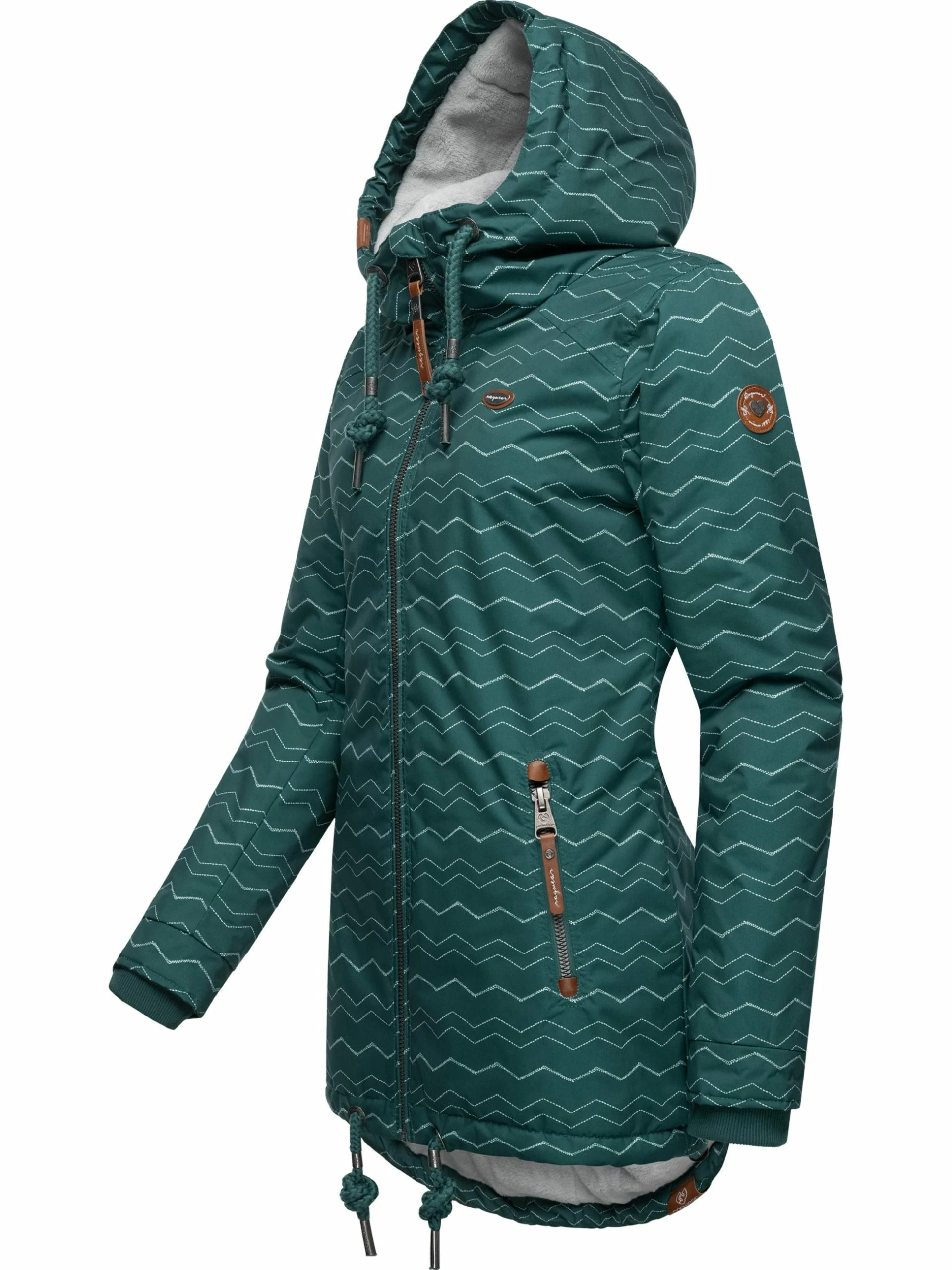 Ragwear Winterjacke Zuzka Winter In Dark Green Zig Zag22 2 Ragwear Winterjacke Zuzka Winter In Dark Green Zig Zag22 – Bild 2