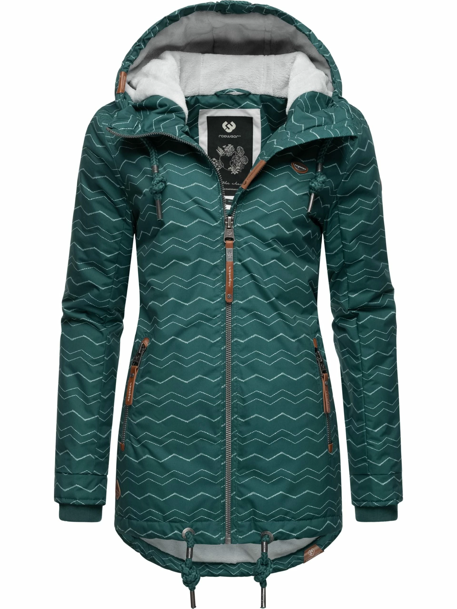 Ragwear Winterjacke Zuzka Winter In Dark Green Zig Zag22 1 Ragwear Winterjacke Zuzka Winter In Dark Green Zig Zag22