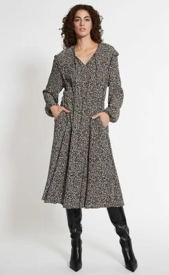 Re.draft 'Frill Sleeve Mini Animal' Pr Light Winter Blue