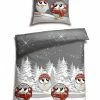 Schiesser Feinbiber Winter-Bettwäsche-Set Olsona In Grau Und Weiß