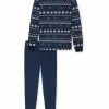 Schiesser Schlafanzug Winter Escape In Nightblue