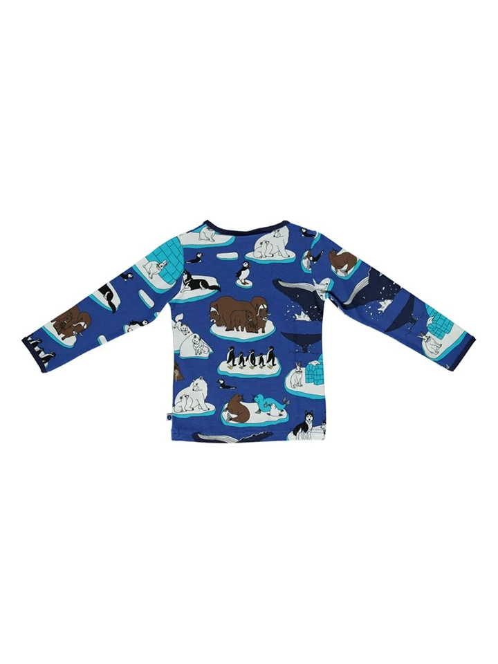 Småfolk Longlseeve "Winter Animals" In Blau 2 Småfolk Longlseeve "Winter Animals" In Blau – Bild 2