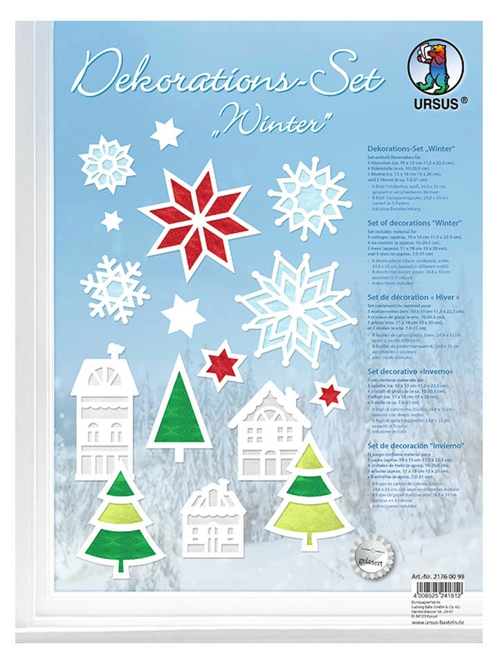 Ursus Dekorations-Bastelset "Winter" In Weiß/ Bunt 1 Ursus Dekorations-Bastelset "Winter" In Weiß/ Bunt