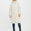 Vero Moda Lange Puffer Jacke Winter Mantel Stepp Parka VMERICAHOLLY In Creme
