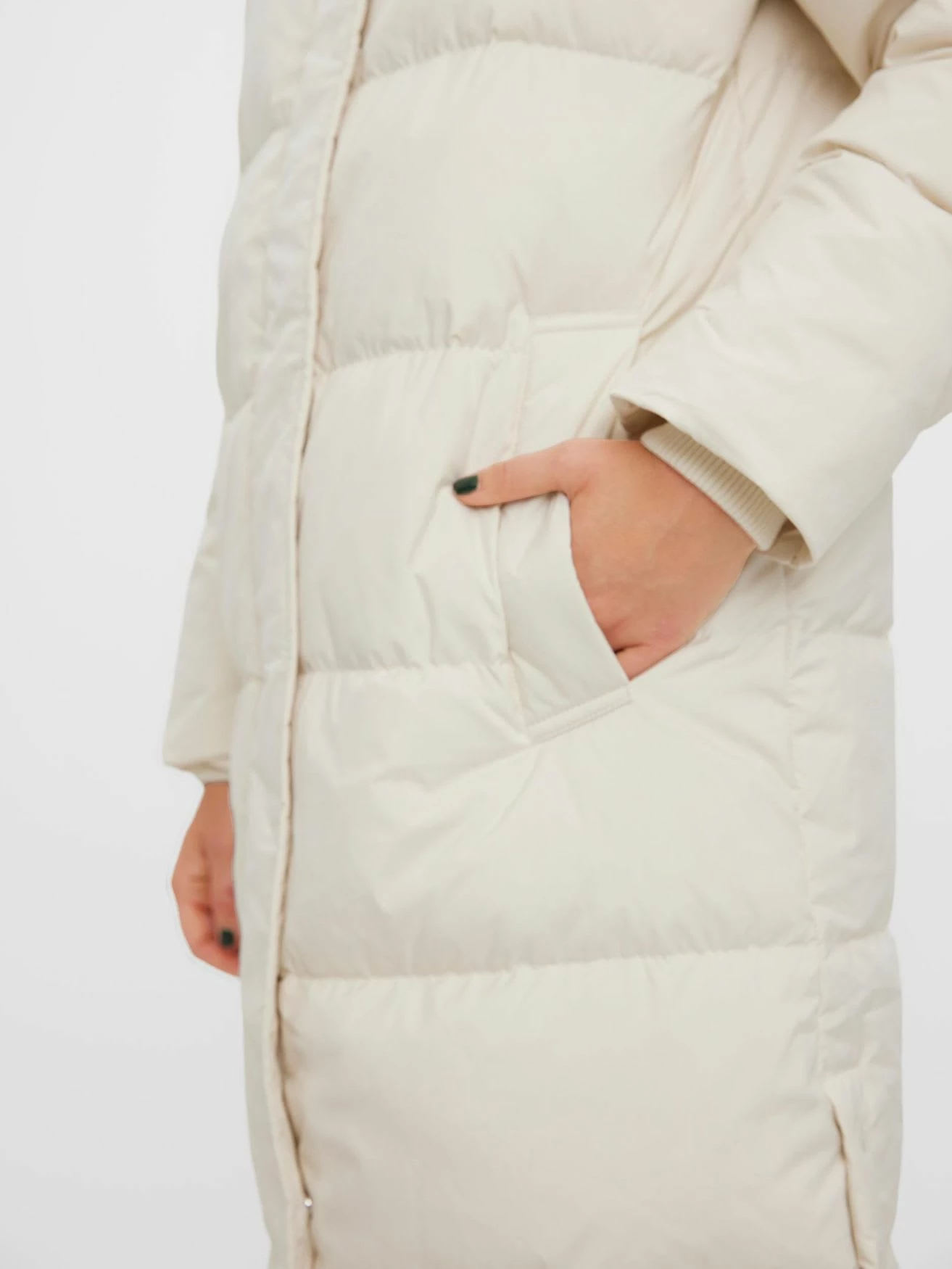 Vero Moda Lange Puffer Jacke Winter Mantel Stepp Parka VMERICAHOLLY In Creme 4 Vero Moda Lange Puffer Jacke Winter Mantel Stepp Parka VMERICAHOLLY In Creme – Bild 4