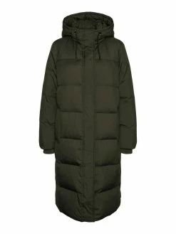 Vero Moda Lange Puffer Jacke Winter Mantel Stepp Parka VMERICAHOLLY In Dunkelgrün -JYOKO-Shop vero moda lange puffer jacke winter mantel stepp parka vmericaholly in dunkelgrun 5