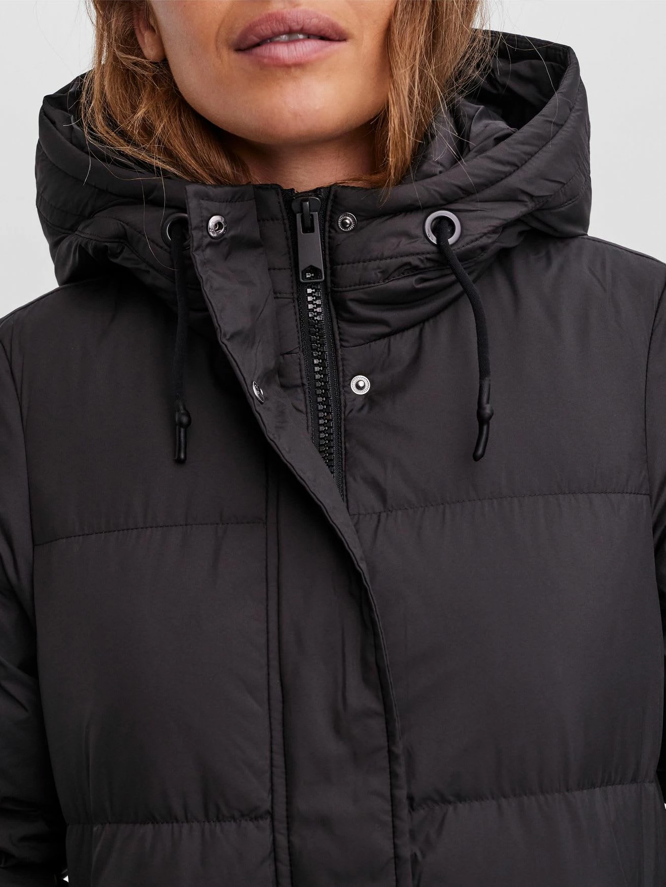 Vero Moda Lange Puffer Jacke Winter Mantel Stepp Parka VMERICAHOLLY In Schwarz-2 5 Vero Moda Lange Puffer Jacke Winter Mantel Stepp Parka VMERICAHOLLY In Schwarz-2 – Bild 5