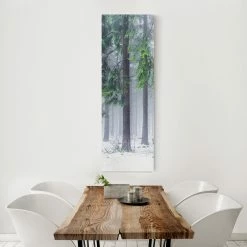 WallArt Leinwandbild - Nadelbäume Im Winter In Grün -JYOKO-Shop wallart leinwandbild nadelbaume im winter in grun 11