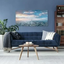 WallArt Leinwandbild - Winter In Paris In Blau -JYOKO-Shop wallart leinwandbild winter in paris in blau 10