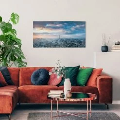 WallArt Leinwandbild - Winter In Paris In Blau -JYOKO-Shop wallart leinwandbild winter in paris in blau 11