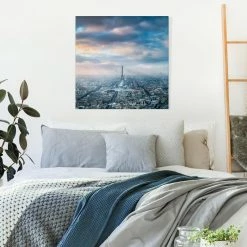 WallArt Leinwandbild - Winter In Paris In Blau 11 WallArt Leinwandbild - Winter In Paris In Blau -JYOKO-Shop wallart leinwandbild winter in paris in blau 3